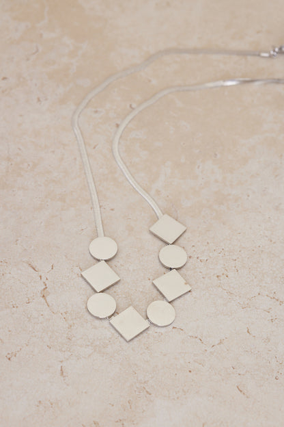 Geometric Necklace - Silver