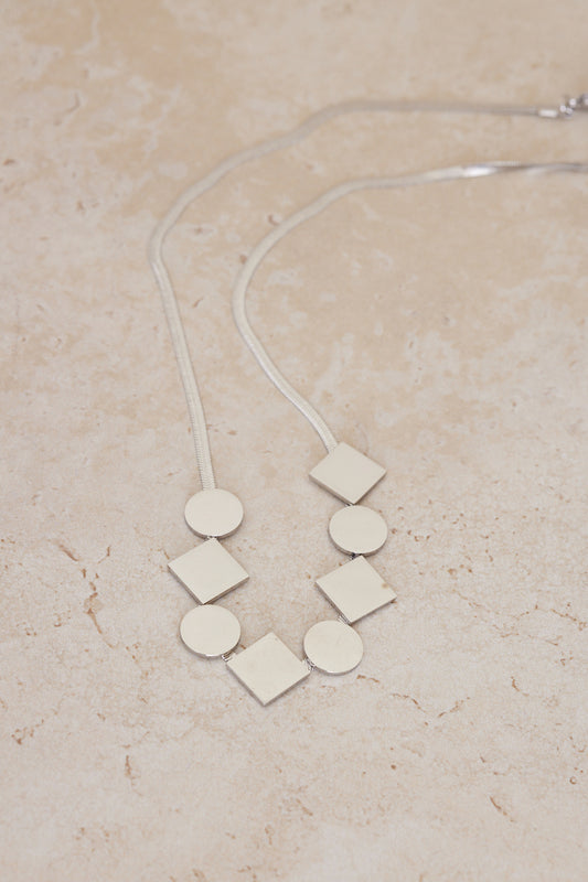 Geometric Necklace - Silver