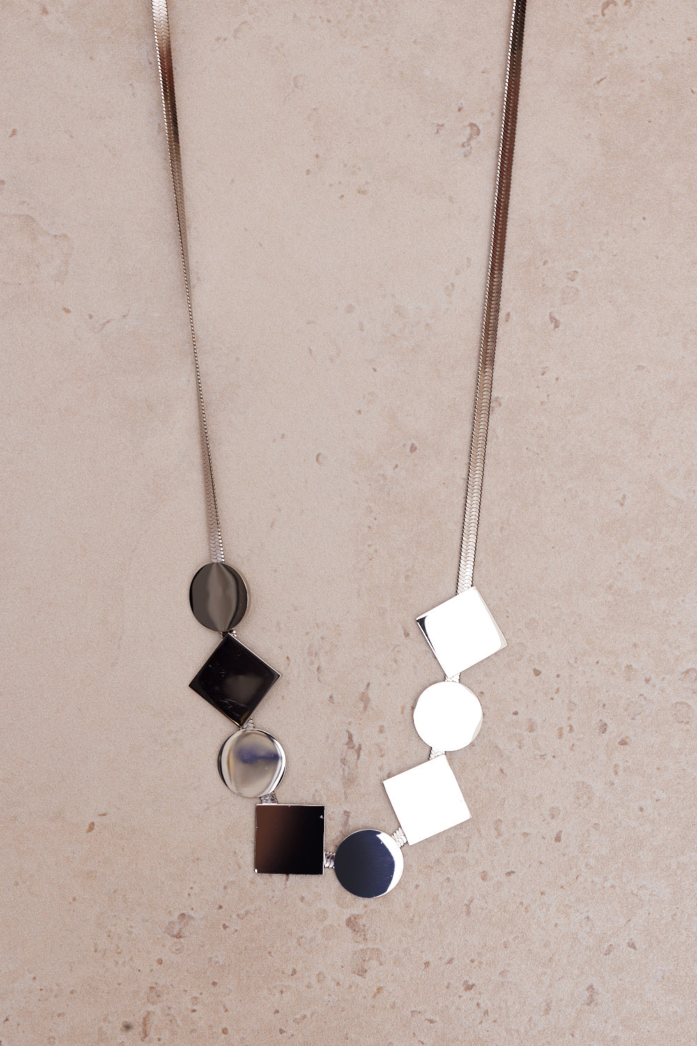 Geometric Necklace - Silver