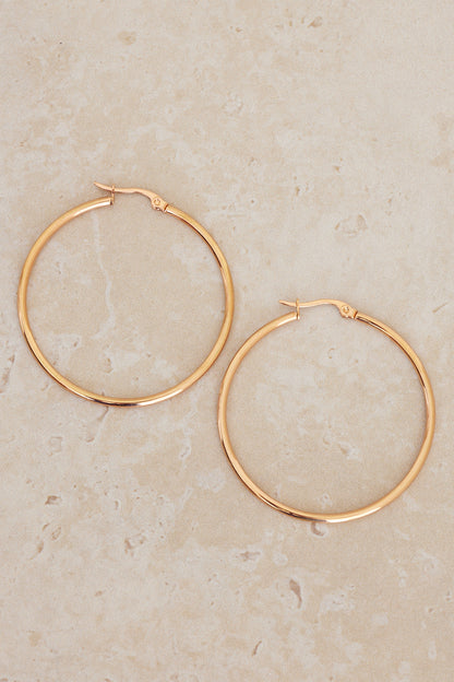 Cara Hoop Earrings - Rose Gold