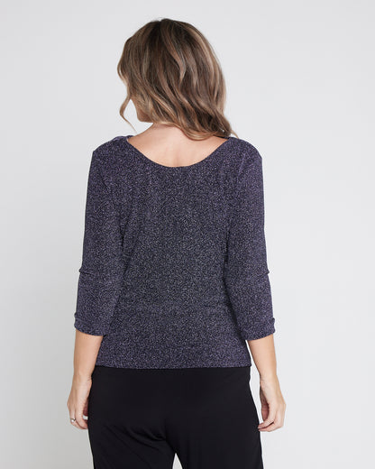 Estelle Lurex Top - Onyx