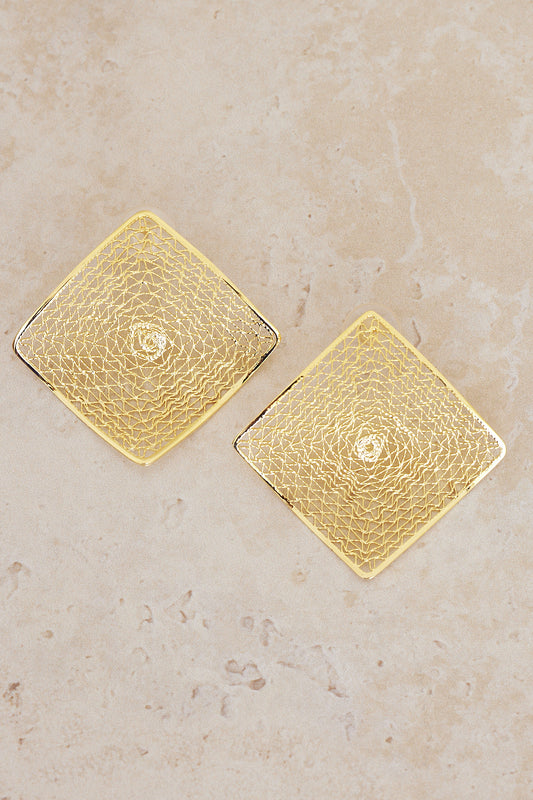 Liza Stud Earrings - Gold