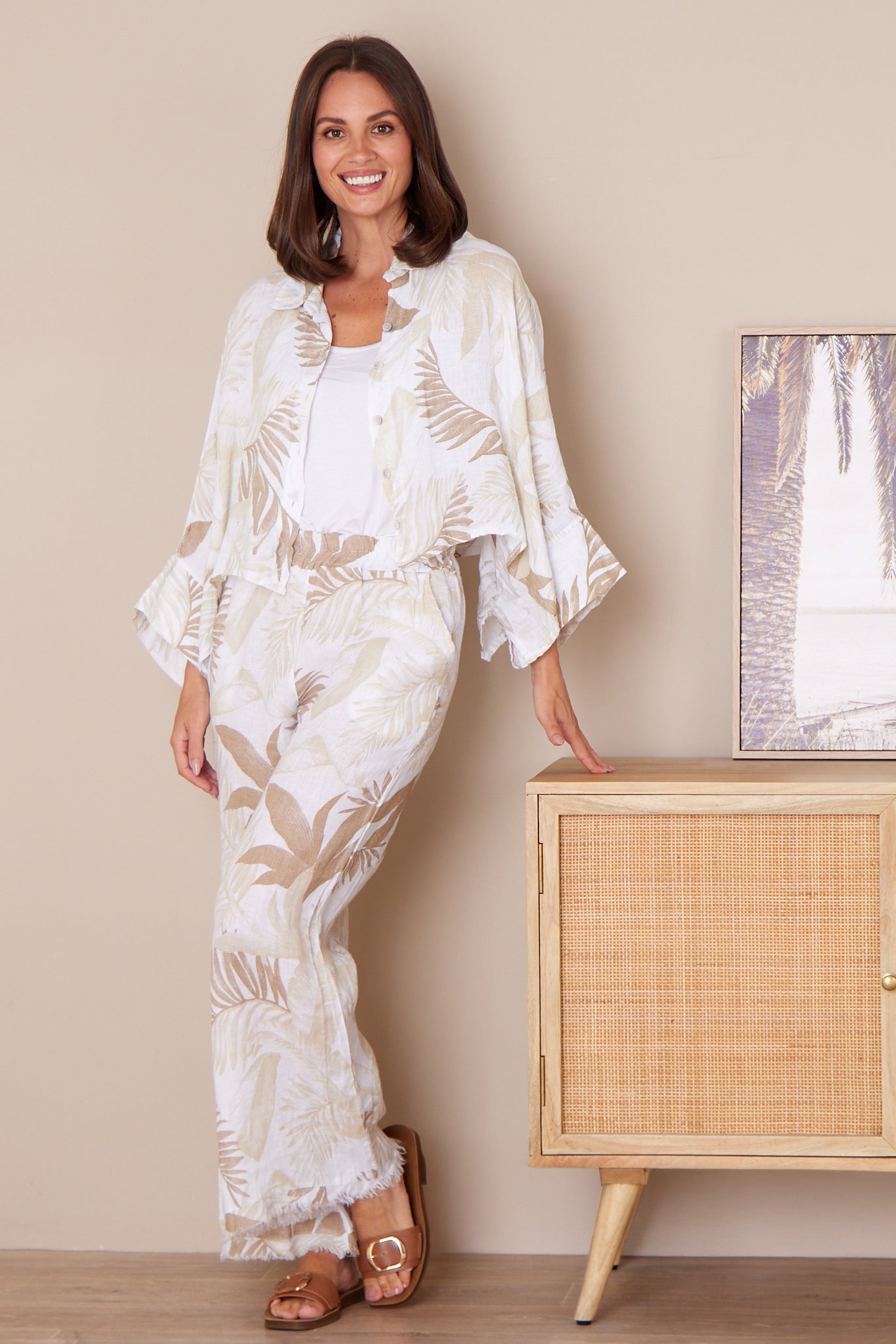 Lana Top - Neutral Palm