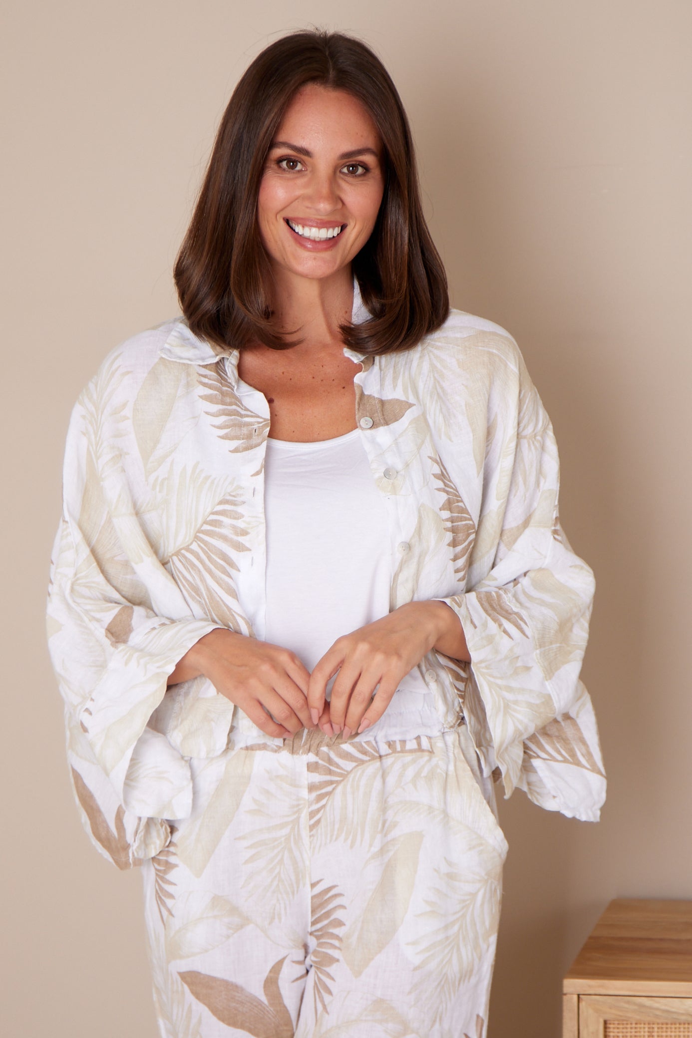 Lana Top - Neutral Palm