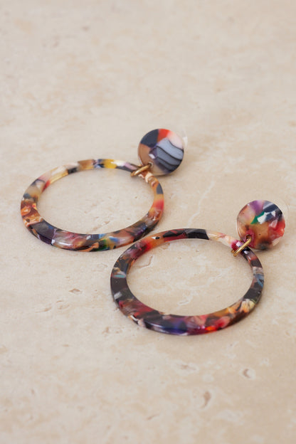 Carnival Hoop Earrings - Multi-Colour