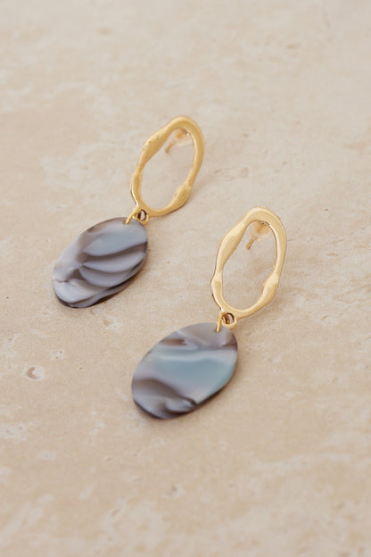 Celeste Drop Earrings - Gold/Opal