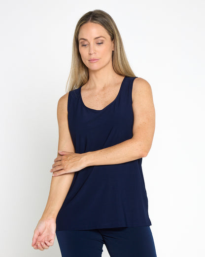 Long Line Tank - Navy