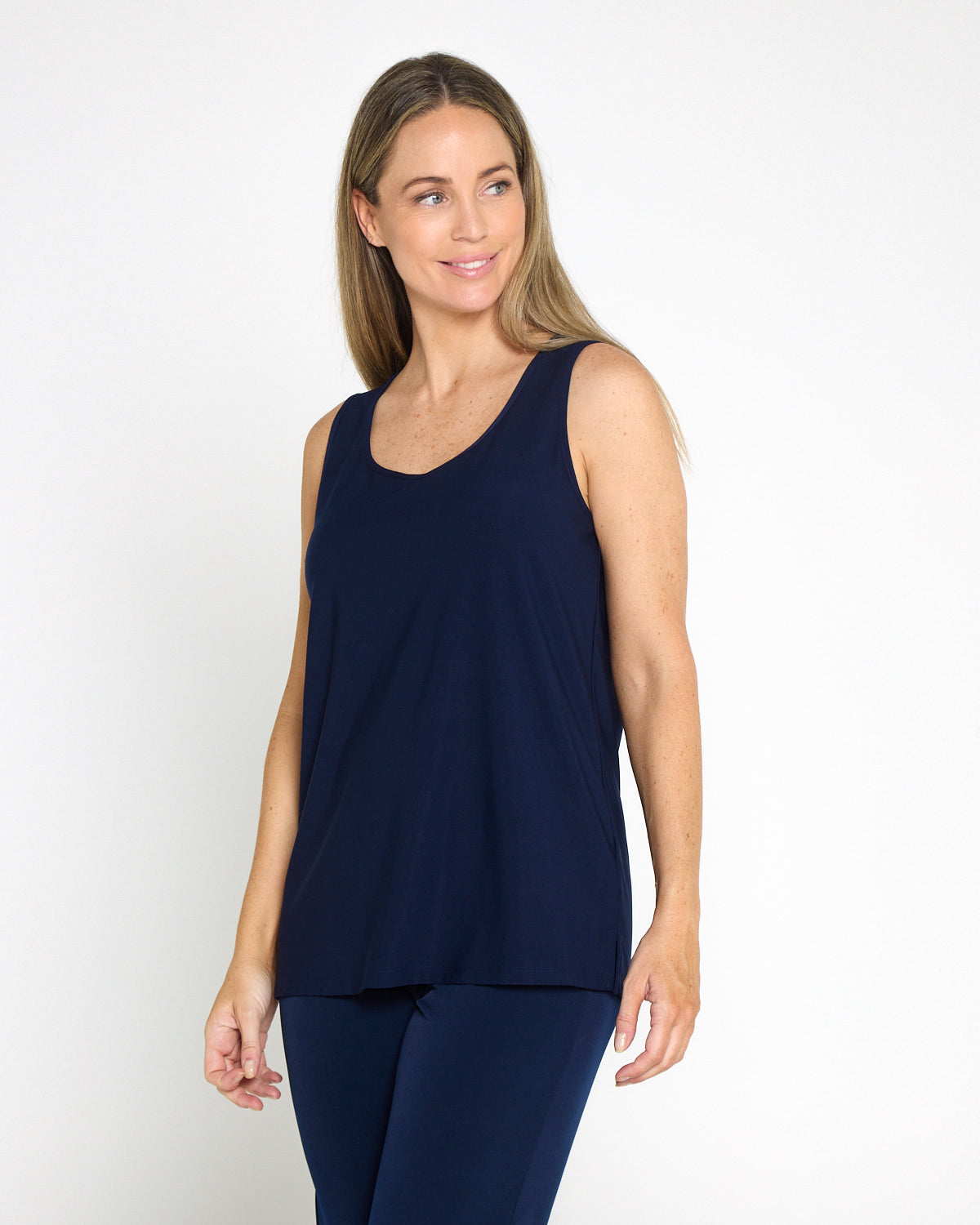 Long Line Tank - Navy