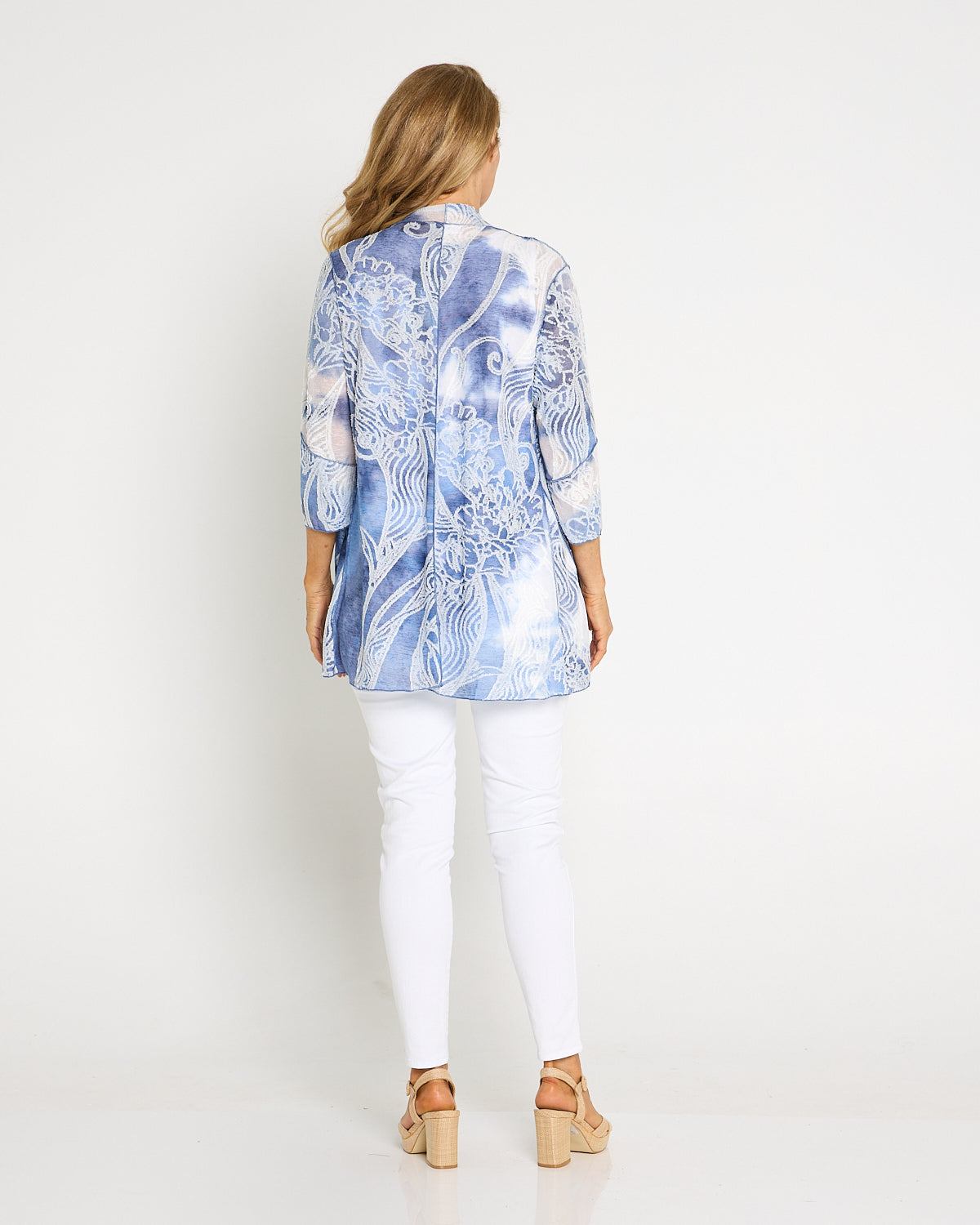 Oceana Waterfall Jacket - Blue Lace Mosaic
