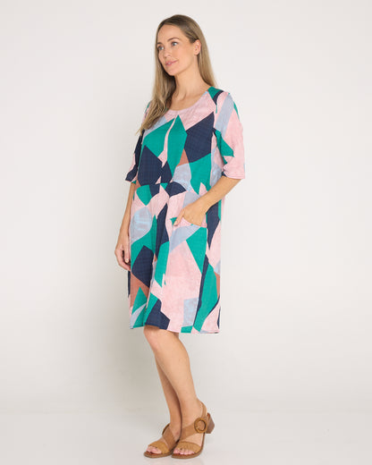 Eva Dress - Rose Quartz Emerald