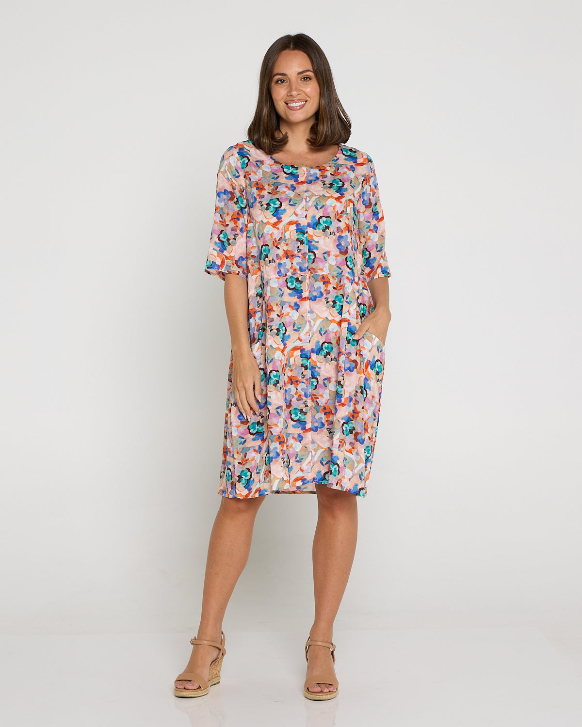 Eva Cotton Dress - Summer Bouquet