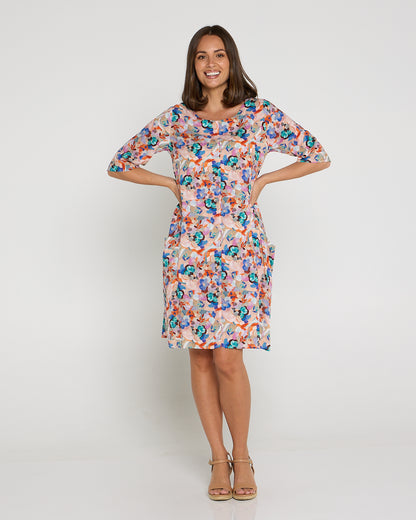Eva Cotton Dress - Summer Bouquet