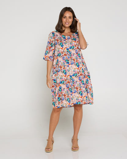 Eva Cotton Dress - Summer Bouquet