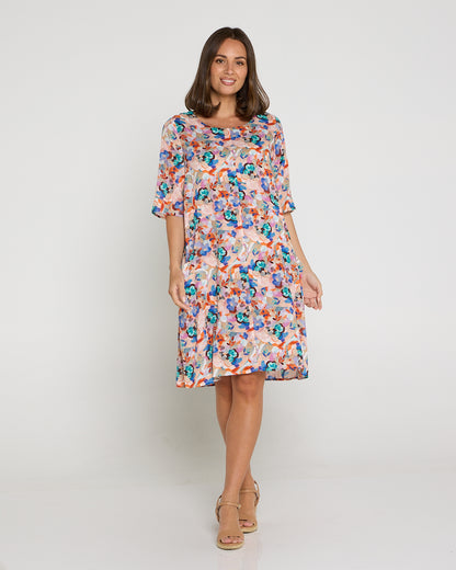 Eva Cotton Dress - Summer Bouquet