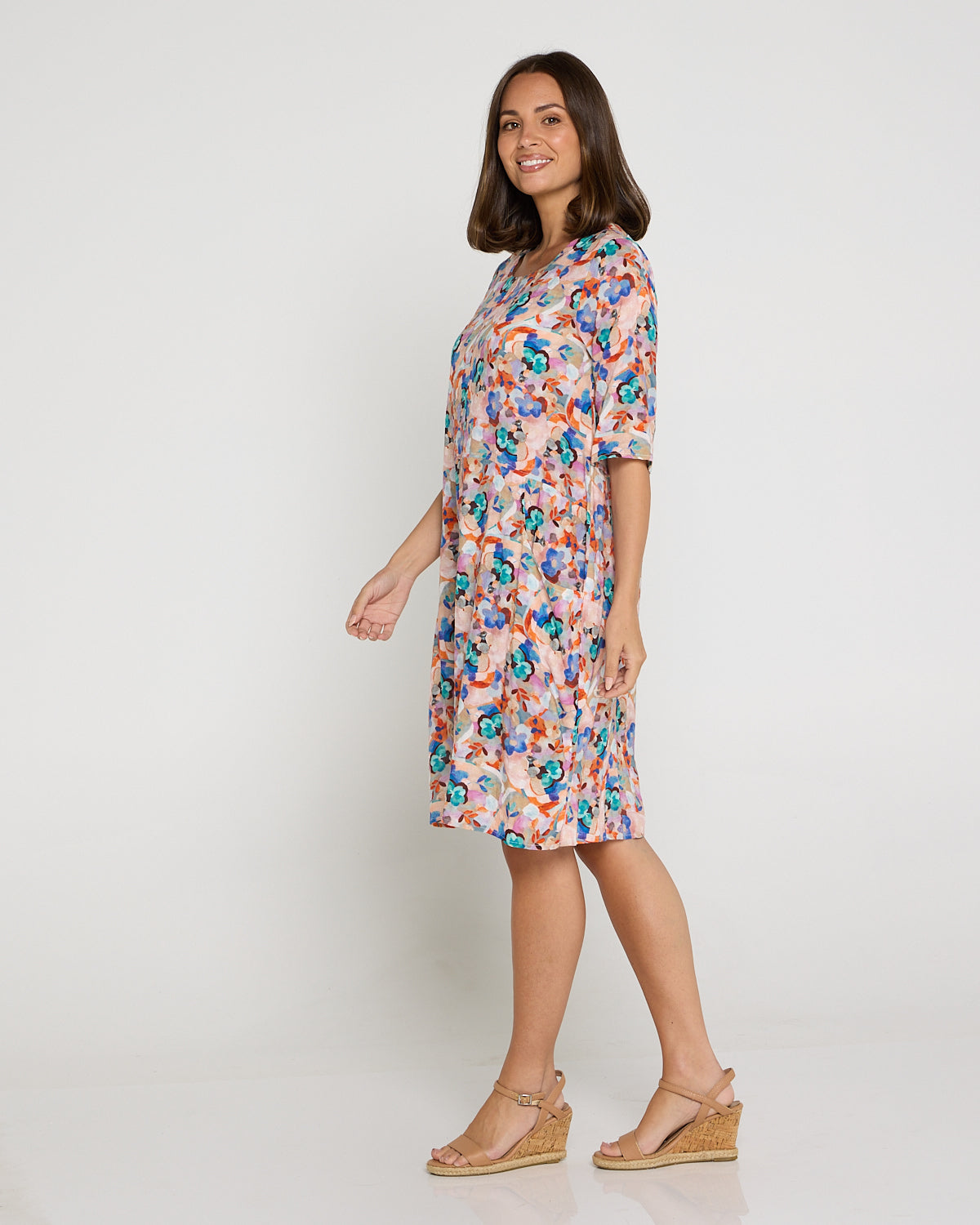 Eva Cotton Dress - Summer Bouquet