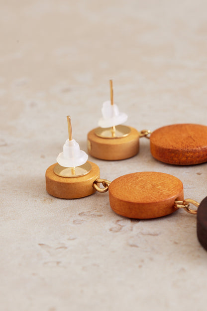 Timber Circle Drop Earrings