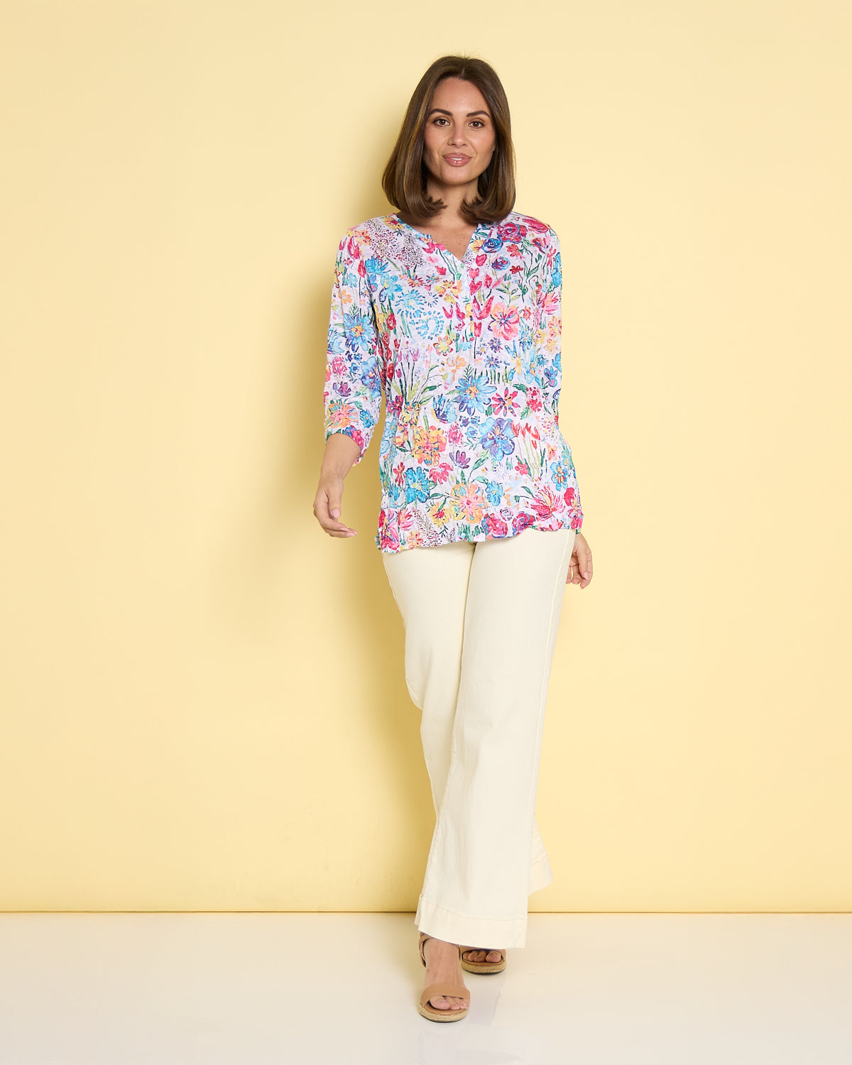 Cher Wide Leg Jeans - Butter Yellow