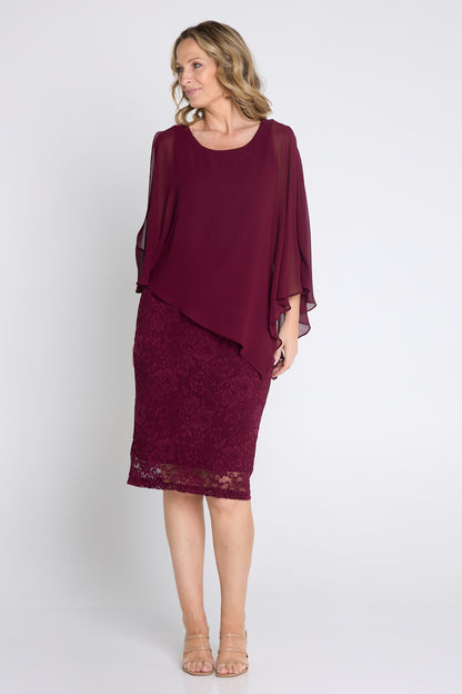 Abigail Dress - Wine