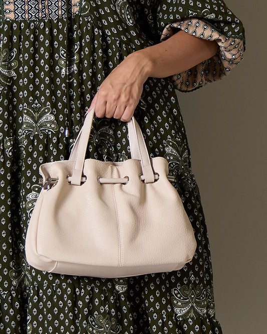 Gabi Drawstring Petite Tote - Beige