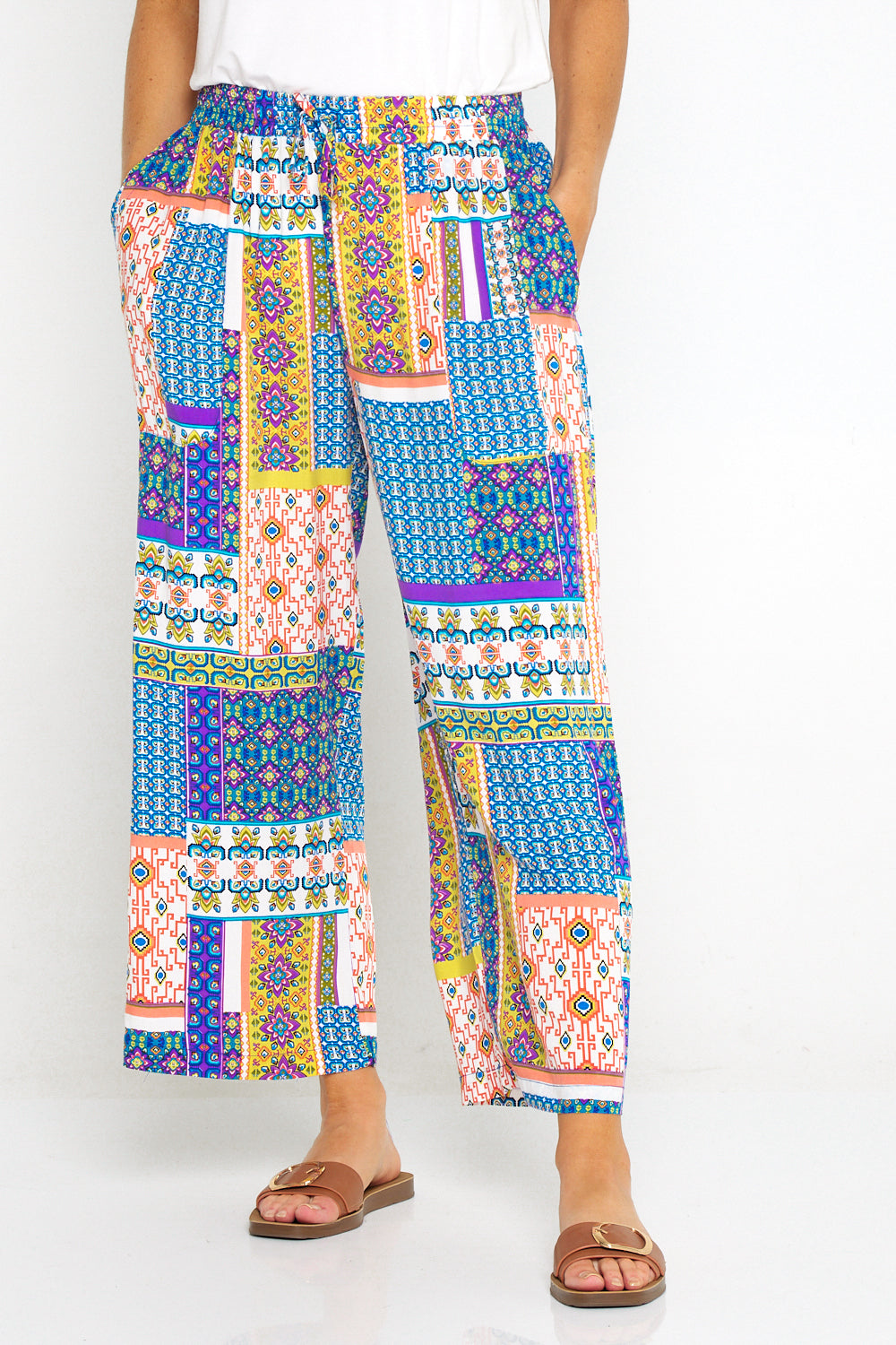 Aiko Lightweight Pants - Cobalt/Citrus Ceramic