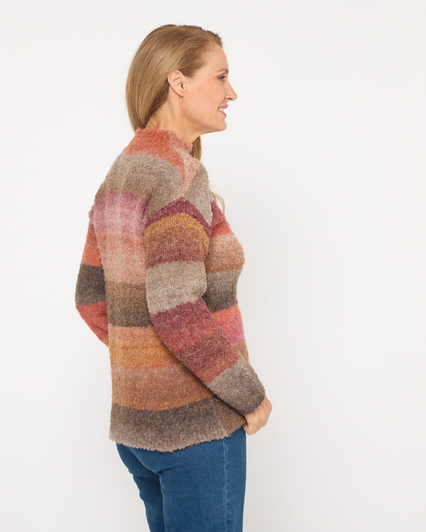Harbour Stripe Knit - Rust Multi