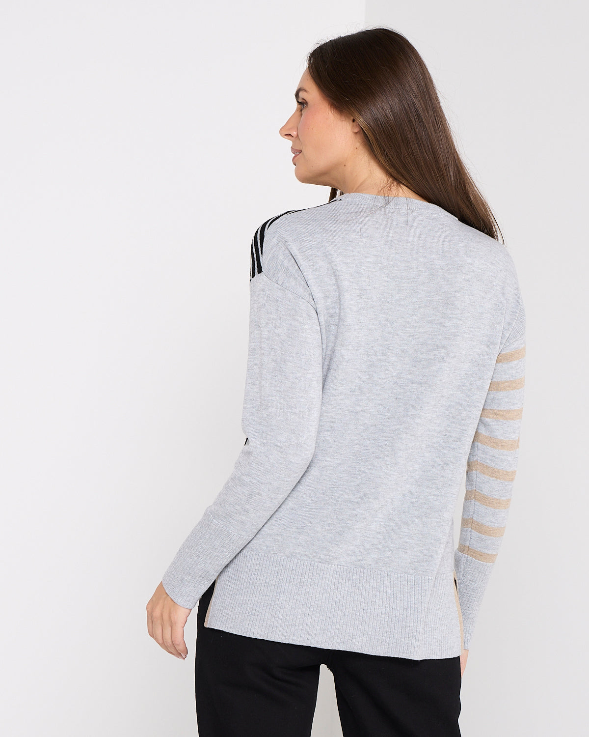 Remi Patchwork Heart Knit Sweater