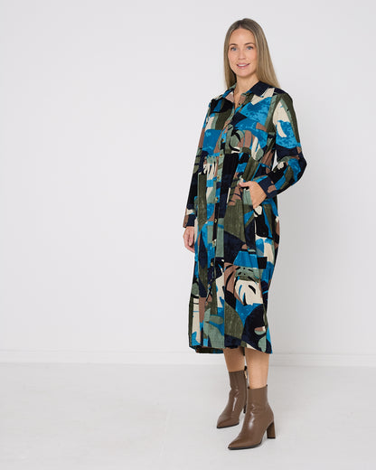 Panama Corduroy Dress - Blue