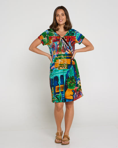 Organic Cotton Contemporary T-Shirt Dress - Oasis