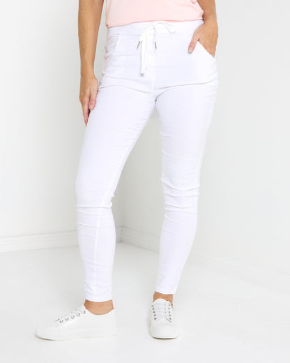 Vindini Stretch Pants - White