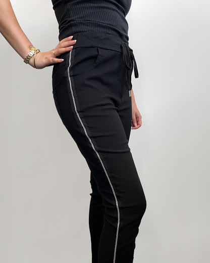 Alera Jogger Pants - Black/Silver