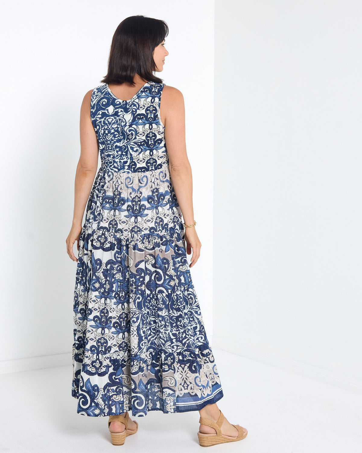 Monaco Cotton Dress - Blue Palazzo