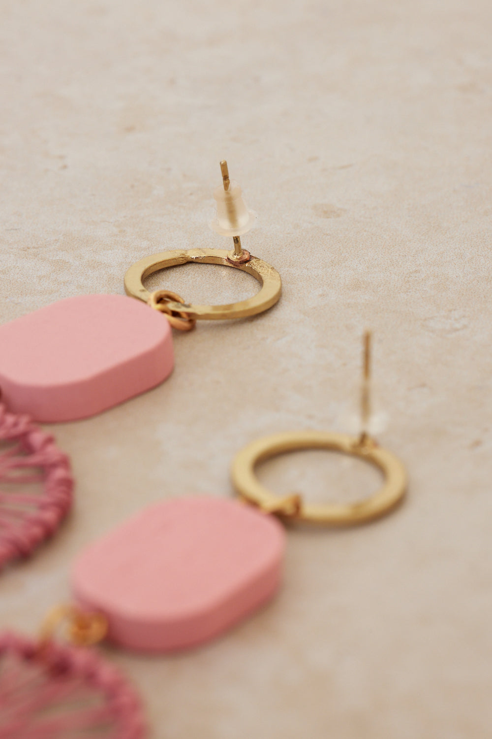 Cleo Drop Earrings - Pink