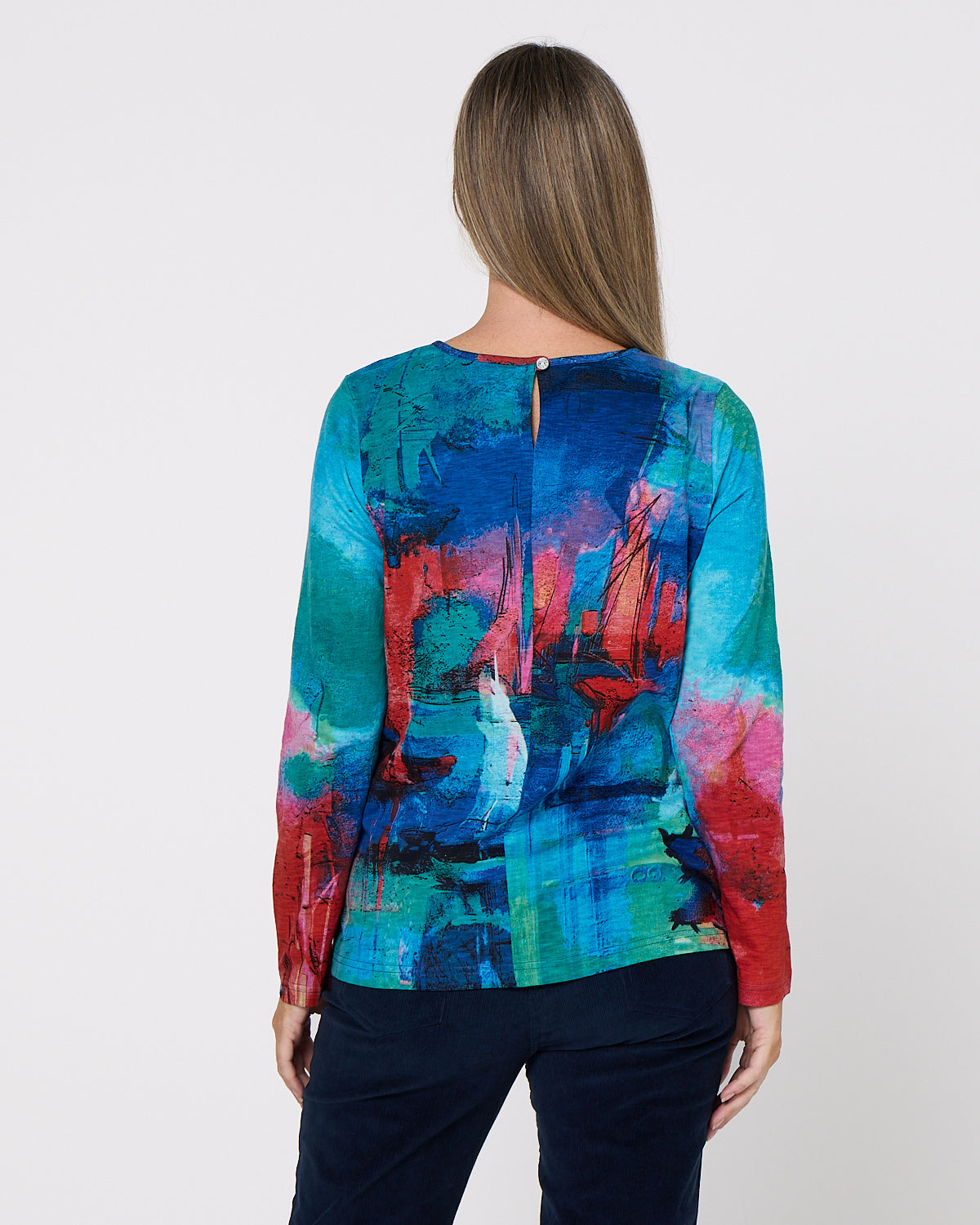 Contemporary Crew Tee - Sail Boats
