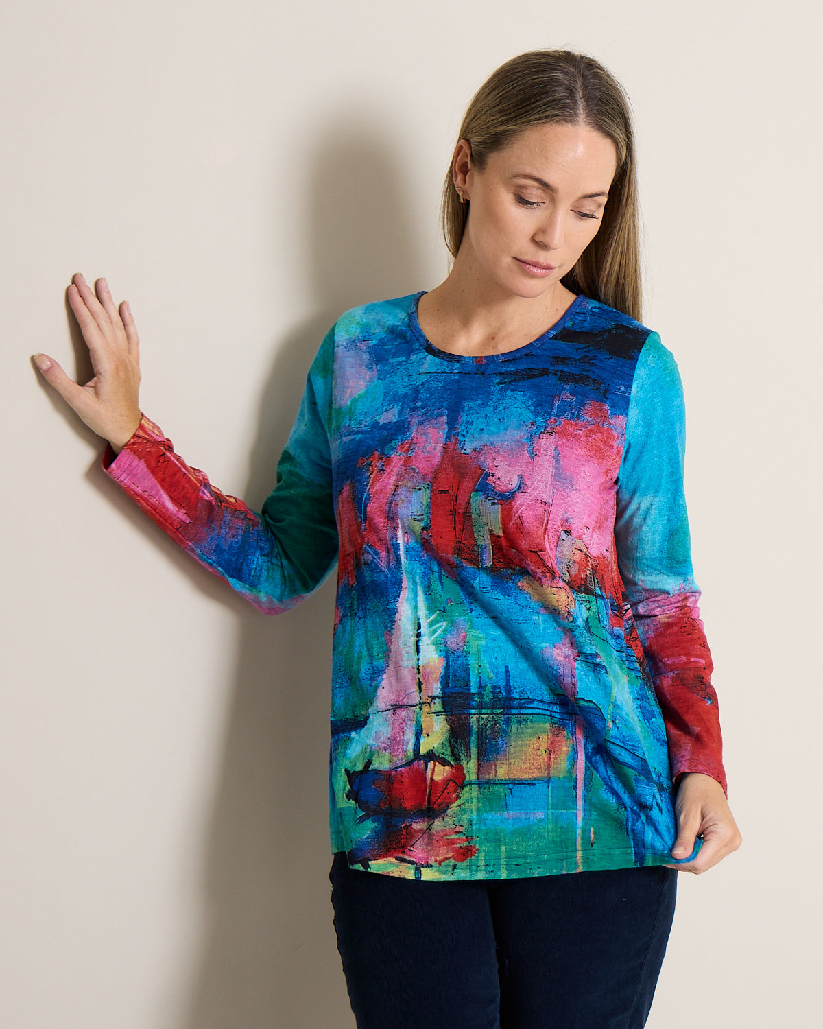 Contemporary Crew Tee - Sail Boats