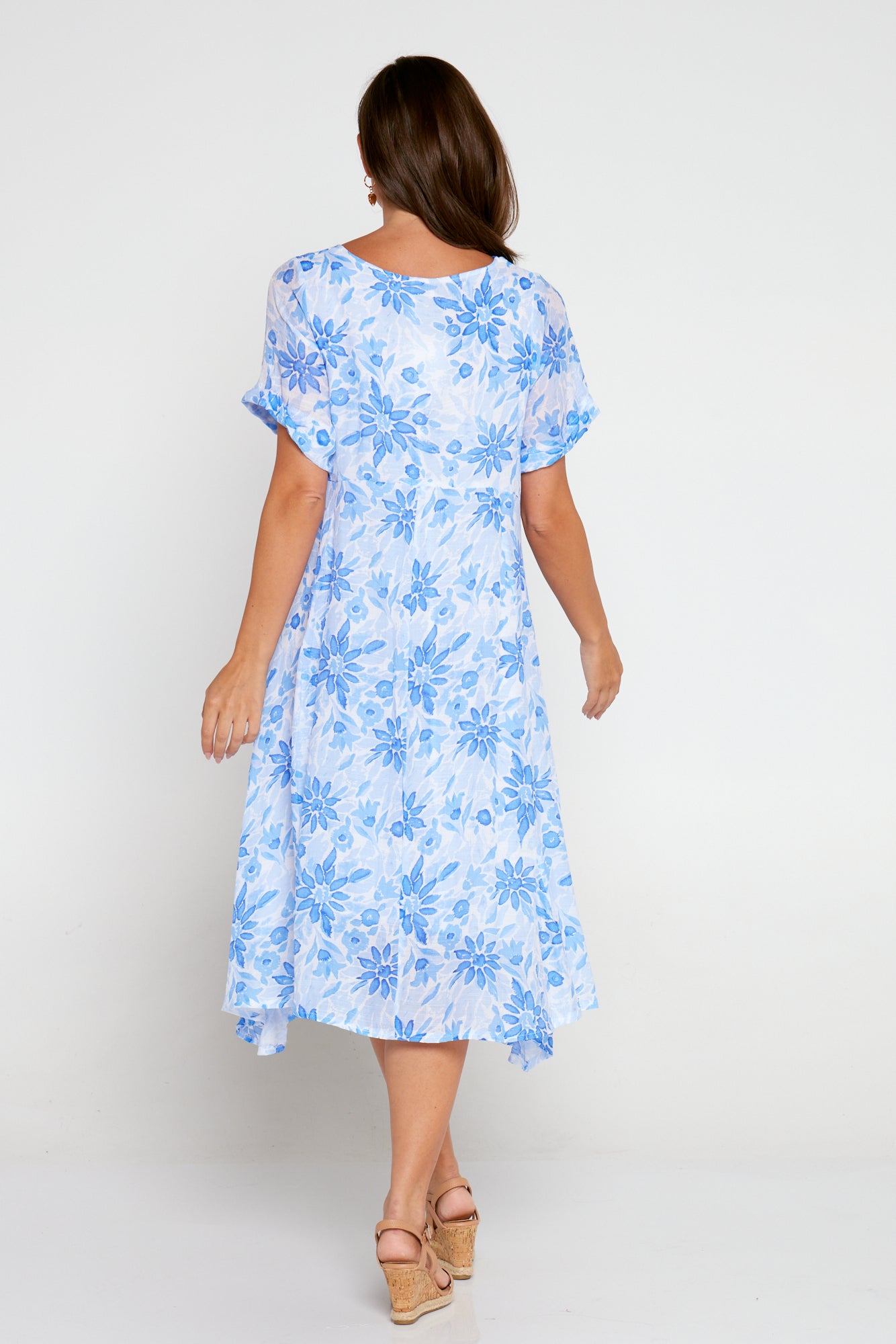 Rossetti Dress - Cobalt Watercolour