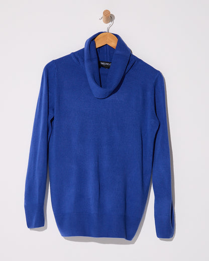 Clara Cowl Knit Top - Jacaranda