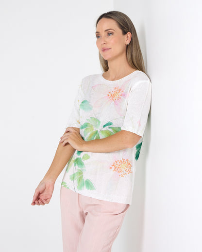 Caprina Knit Top - Floral