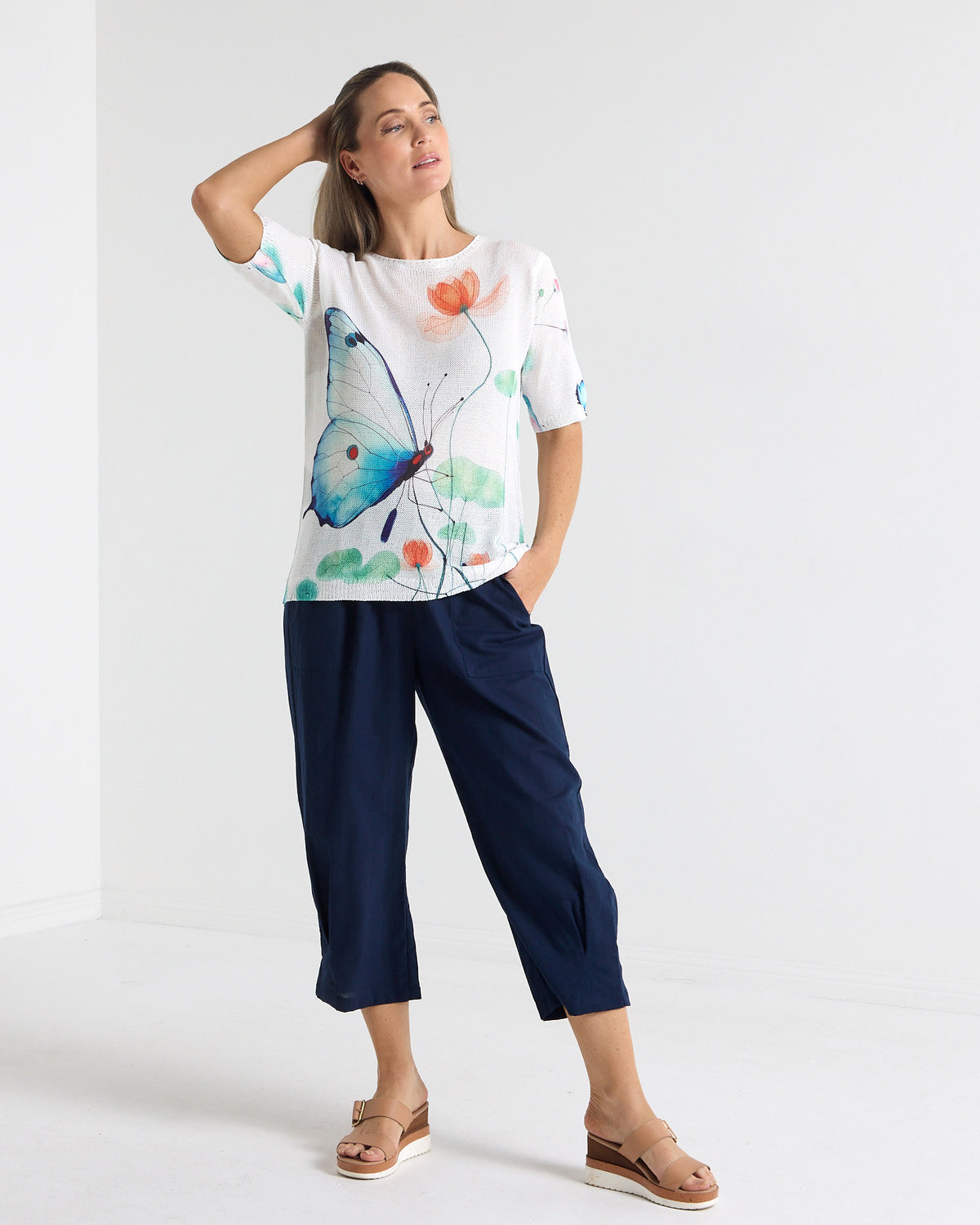 Caprina Knit Top - Butterfly