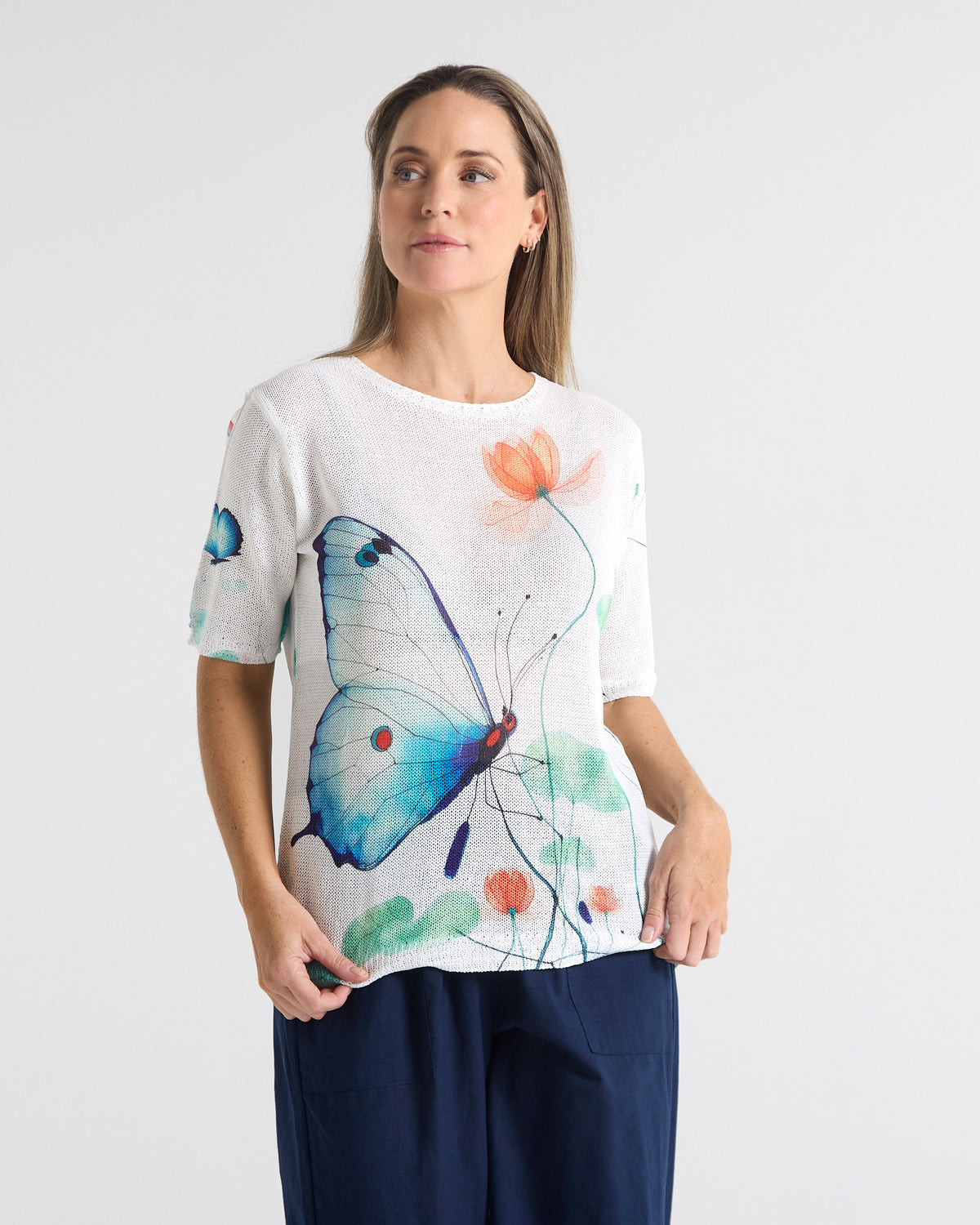 Caprina Knit Top - Butterfly