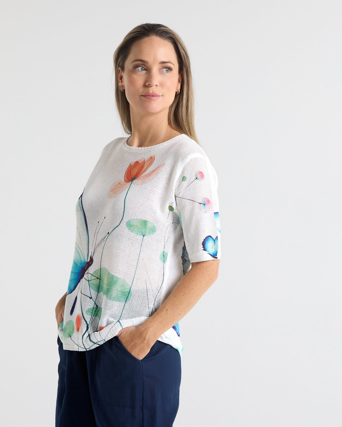 Caprina Knit Top - Butterfly