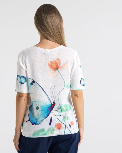 Caprina Knit Top - Butterfly
