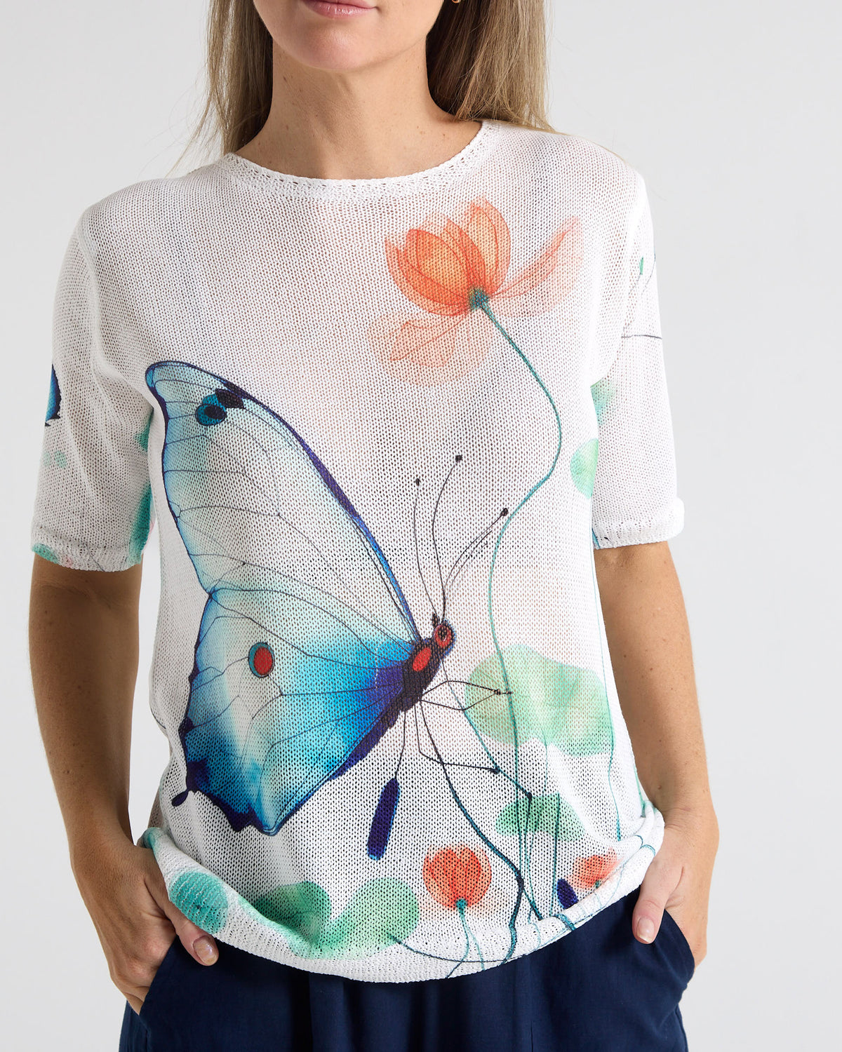 Caprina Knit Top - Butterfly