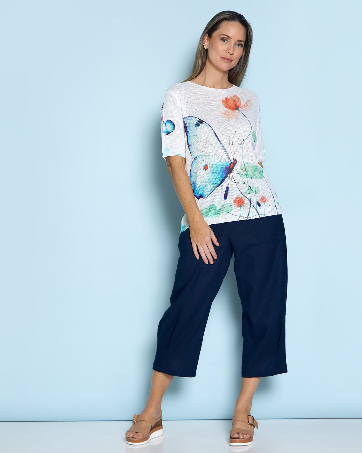 Caprina Knit Top - Butterfly