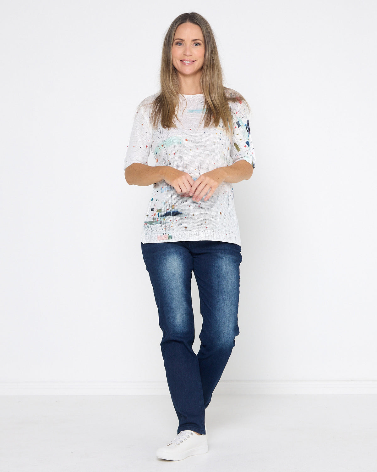Caprina Summer Knit Top - Woodland