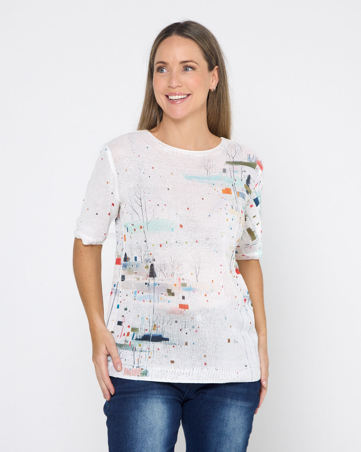 Caprina Summer Knit Top - Woodland