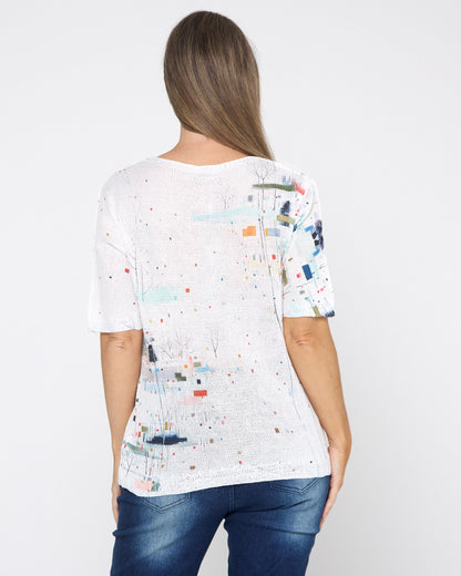 Caprina Summer Knit Top - Woodland