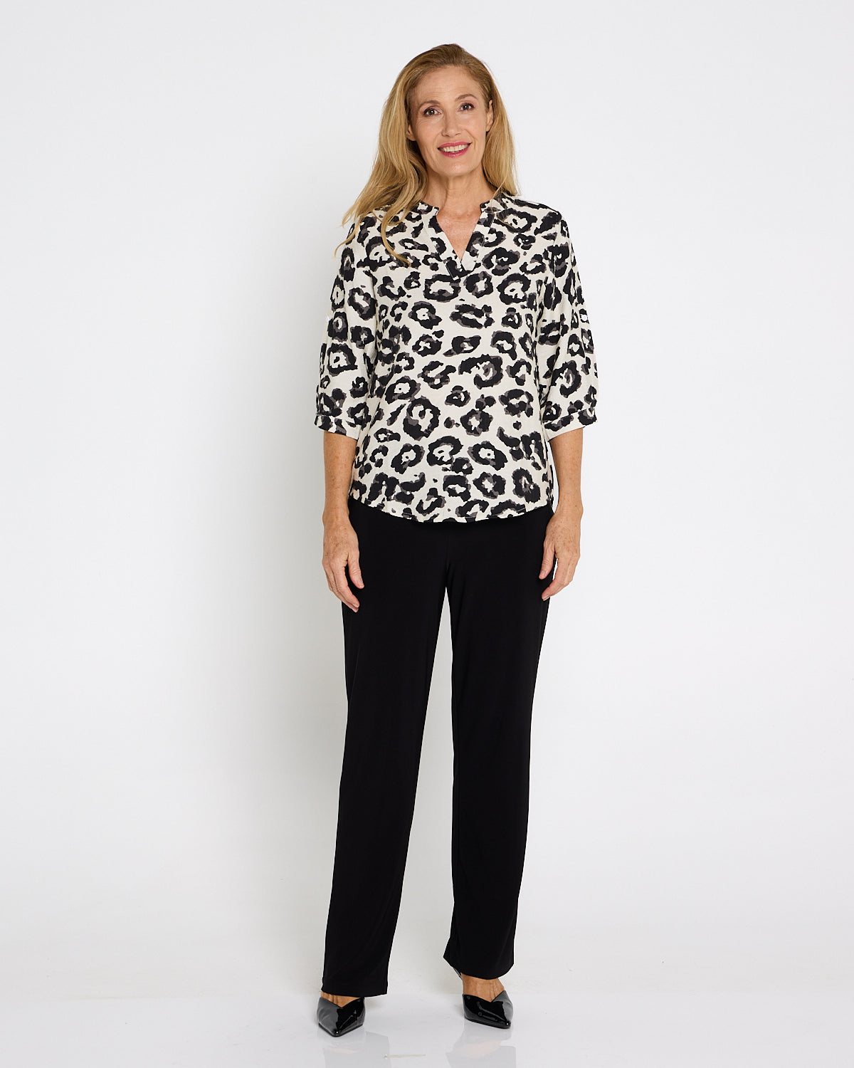 Hazel Shirt - Black/Cream