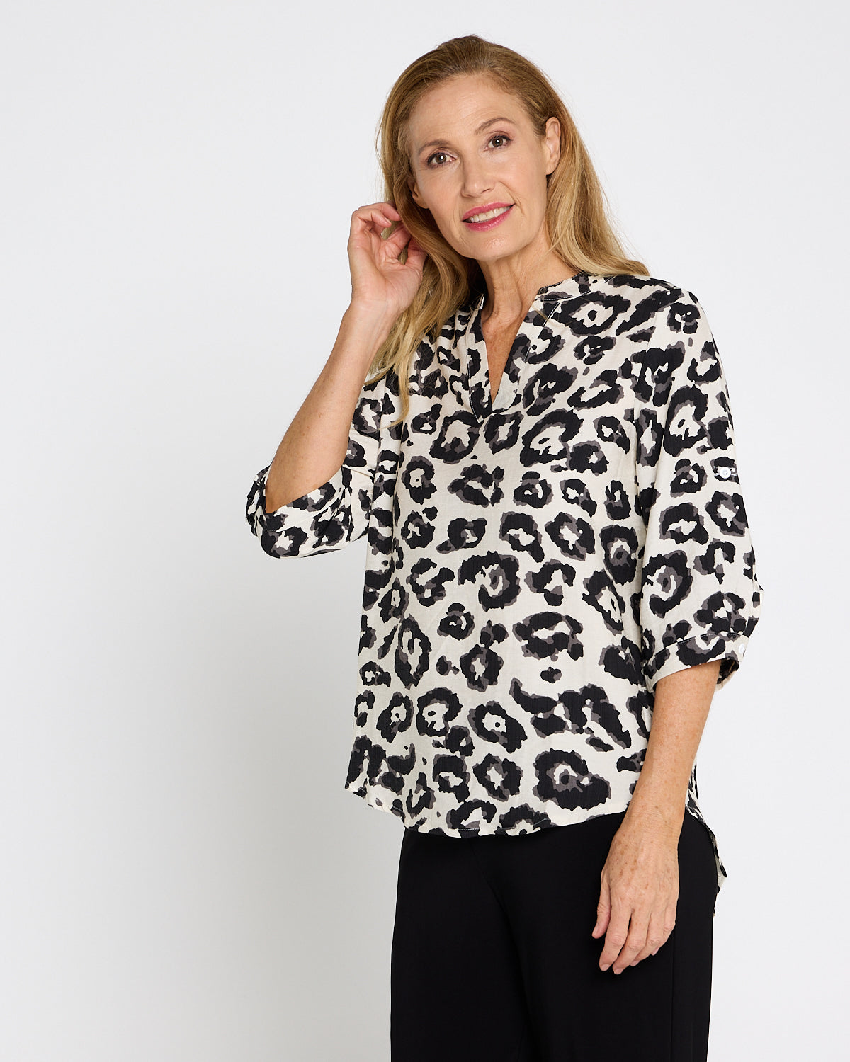 Hazel Shirt - Black/Cream