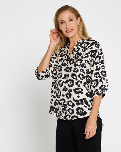 Hazel Shirt - Black/Cream