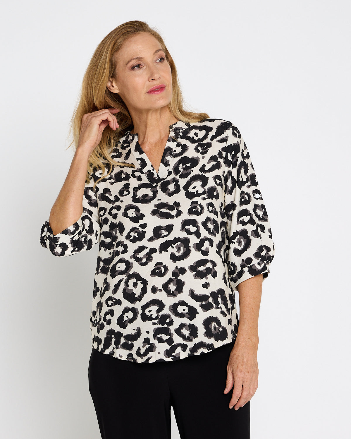 Hazel Shirt - Black/Cream